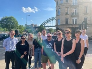 Participants in the 2023 Legal Walk smiling for a photo